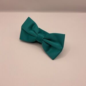Jacob Alexander Deep Aqua Mens Adult Solid Bowtie Satin